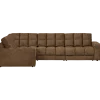 Woood Second date hoekbank links structure velvet brass