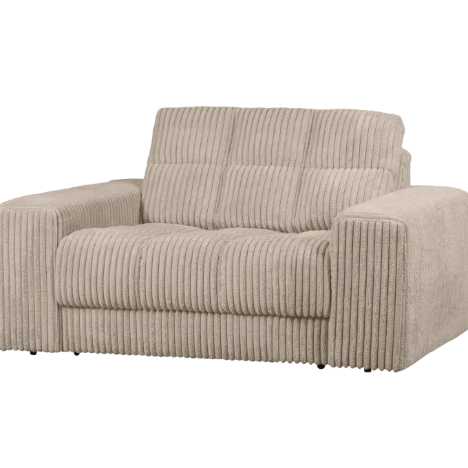 Woood Second date loveseat grove ribstof travertin