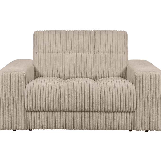 Woood Second date loveseat grove ribstof travertin
