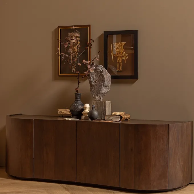 Woood Sense dressoir 4-deurs mango walnoot