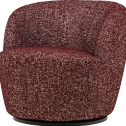 Woood Serra Draaifauteuil Bordeauxrood Melange