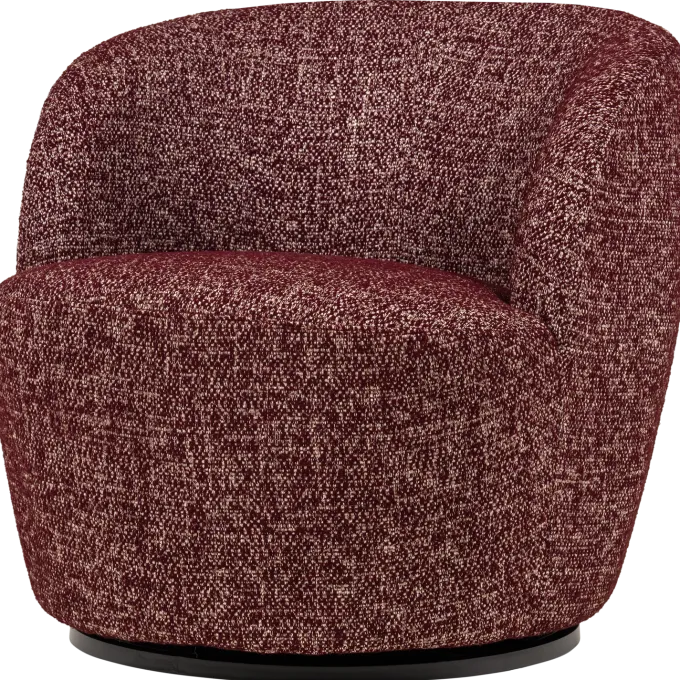 Woood Serra Draaifauteuil Bordeauxrood Melange