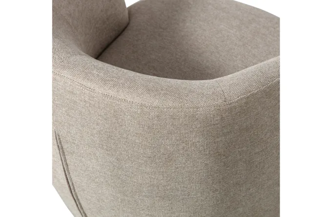 Woood Serra Draaifauteuil Geweven Stof Zand