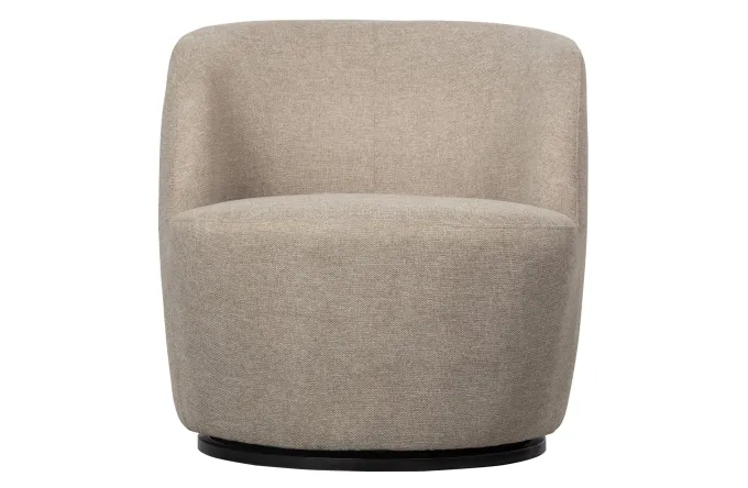 Woood Serra Draaifauteuil Geweven Stof Zand