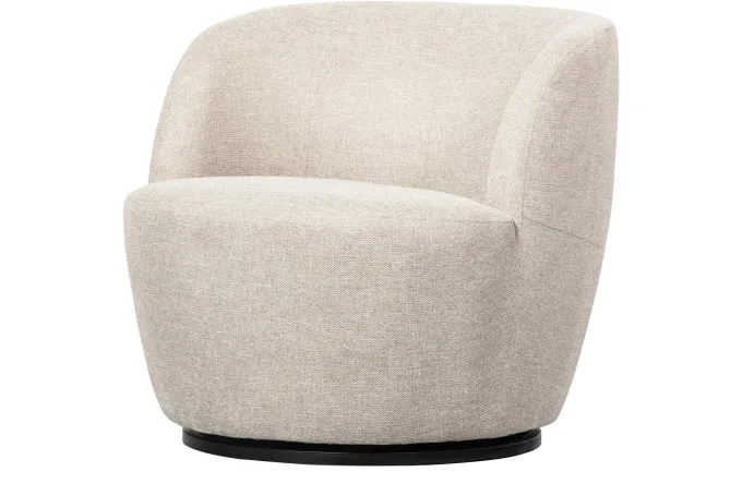 Woood Serra Draaifauteuil Geweven Stof Off White