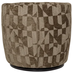 Woood Serra Draaifauteuil Grafisch Patroon Olijfgroen [FSC]