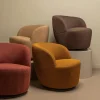 Woood Serra draaifauteuil melange stof curry
