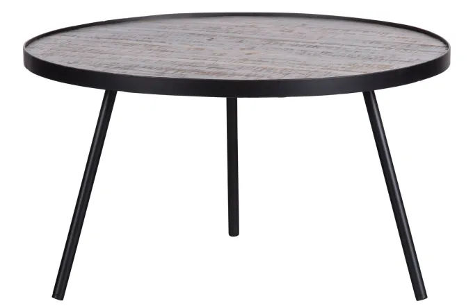 Woood Set van 3 - Lize Bijzettafels Hout/metaal