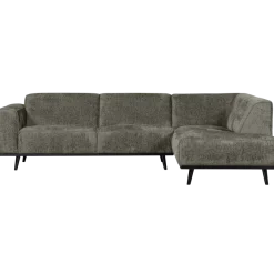 Woood Showroommodel - Statement hoekbank rechts structure velvet frost