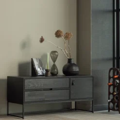 Woood Silas tv meubel 120cm essen blacknight [fsc]