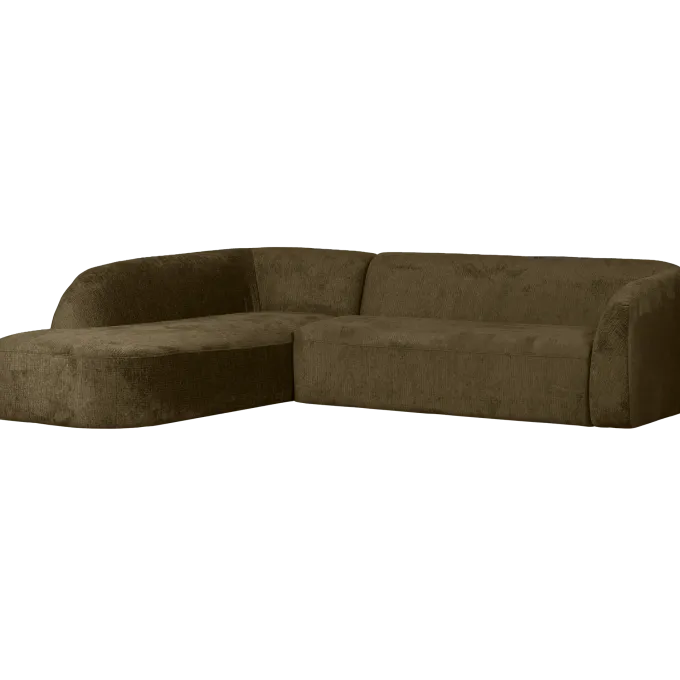 Woood Sloping hoekbank links structure velvet bonsai