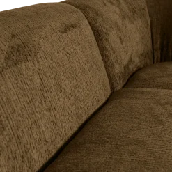 Woood Sloping hoekbank rechts structure velvet brass