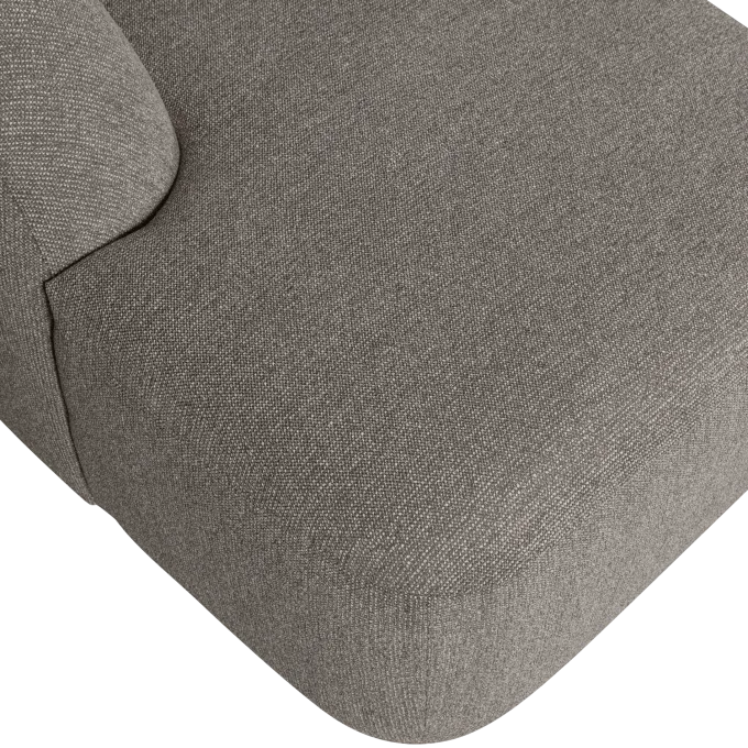 Woood Sloping u-vorm bank grijs melange