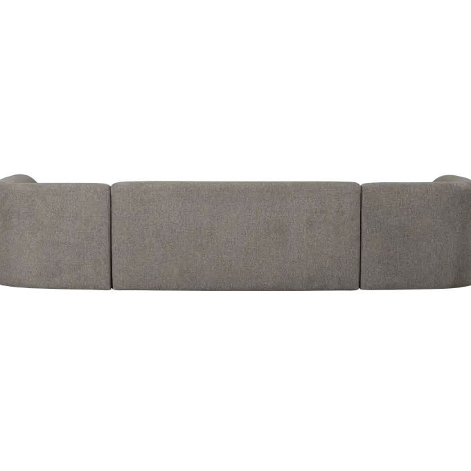 Woood Sloping u-vorm bank grijs melange
