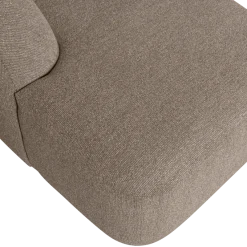 Woood Sloping u-vorm bank lichtbruin melange
