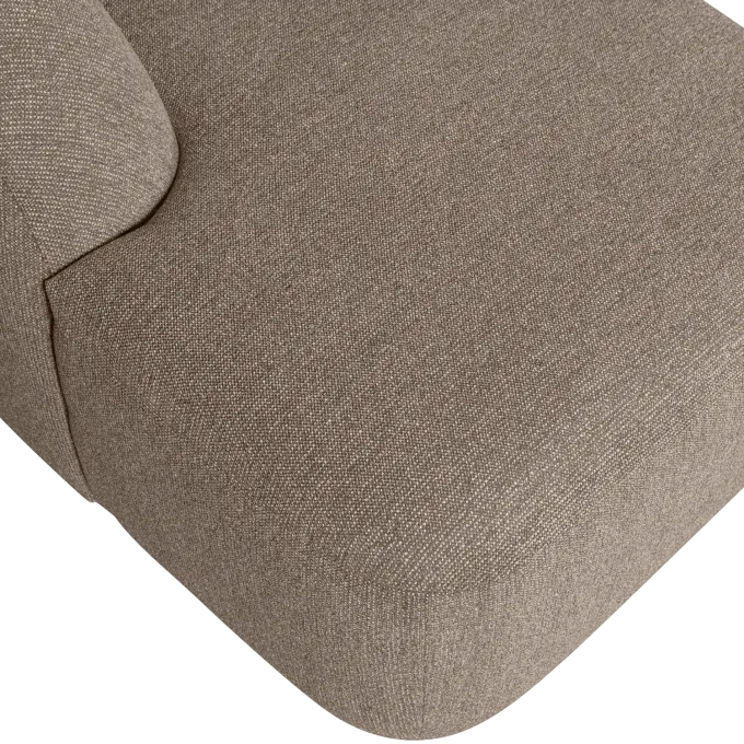 Woood Sloping u-vorm bank lichtbruin melange