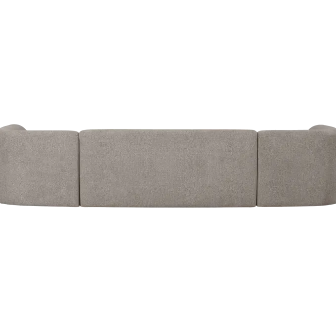 Woood Sloping u-vorm bank off white melange