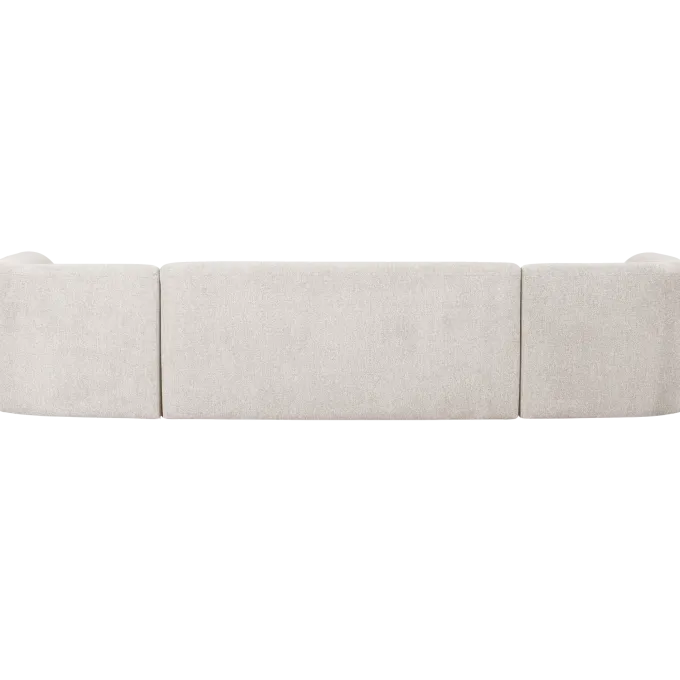 Woood Sloping u-vorm bank pearl melange