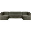 Woood Sloping u-vorm bank structure velvet frost