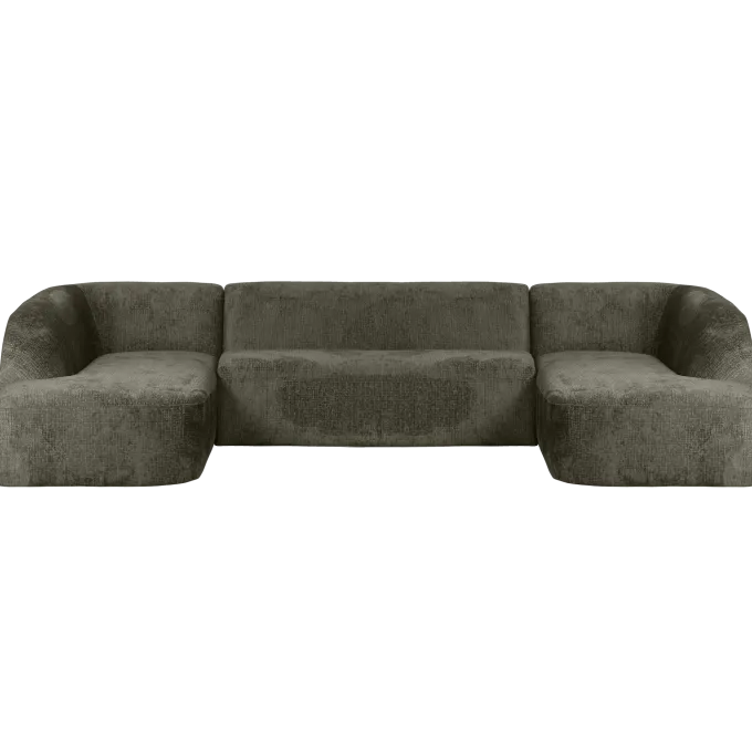 Woood Sloping u-vorm bank structure velvet frost