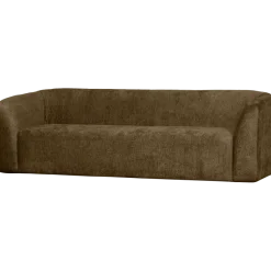 Woood Sloping 3-zits bank structure velvet brass