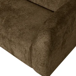 Woood Sloping 3-zits bank structure velvet brass