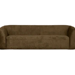 Woood Sloping 3-zits bank structure velvet brass