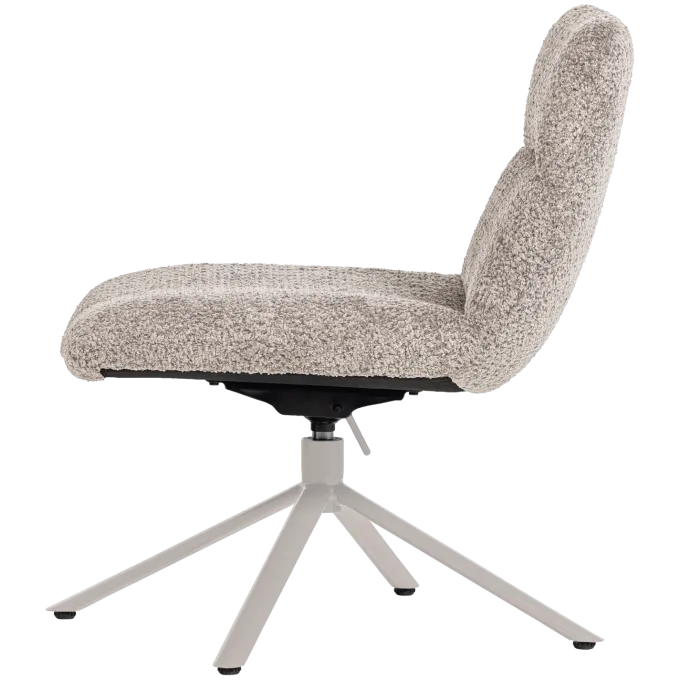 Woood Soren Verstelbare Draaifauteuil Wollig Grijs