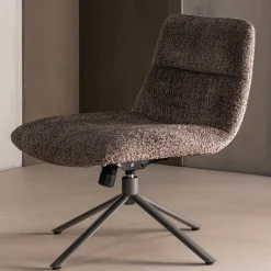 Woood Soren Verstelbare Draaifauteuil Wollig Bruin