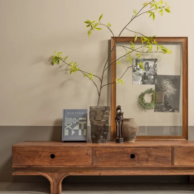 Woood Staes tv-meubel 3 lades mango hout walnoot