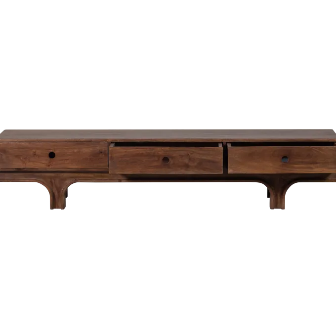 Woood Staes tv-meubel 3 lades mango hout walnoot