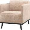 Woood Statement Fauteuil Met Arm Chenille Velvet Naturel