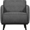 Woood Statement fauteuil met arm structure velvet mountain