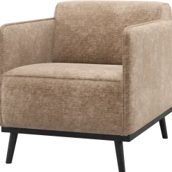 Woood Statement Fauteuil Met Arm Chenille Velvet Taupe