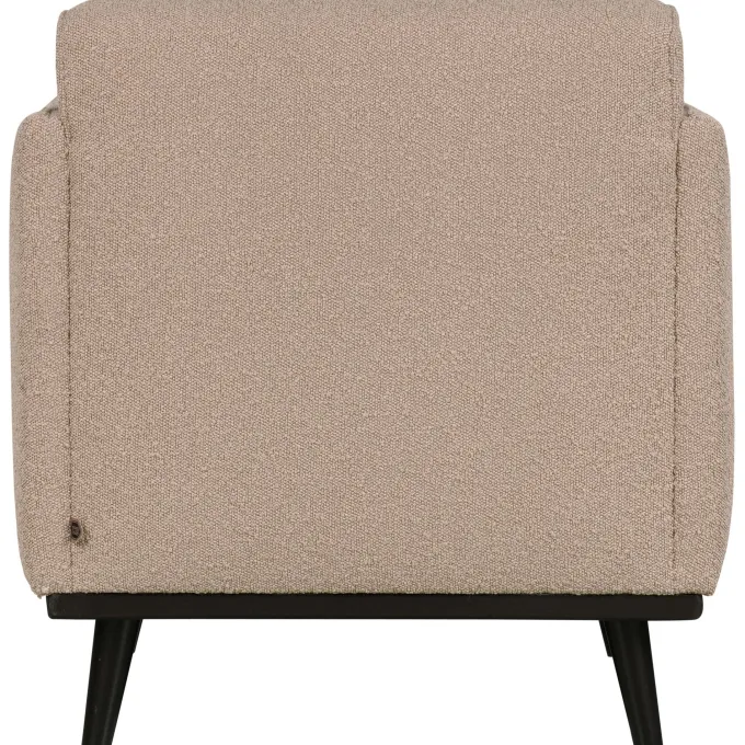 Woood Statement fauteuil met arm bouclé beige