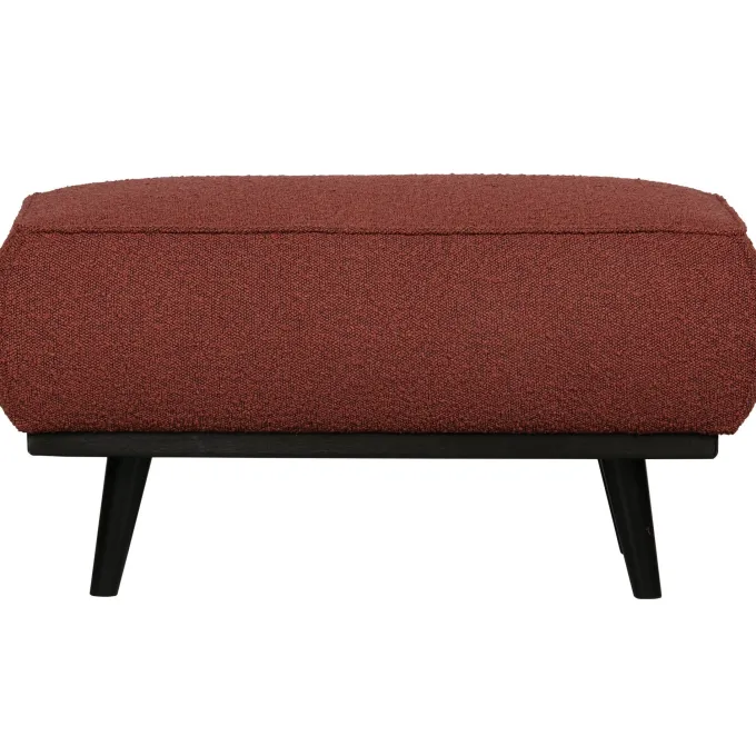 Woood Statement hocker bouclé chestnut