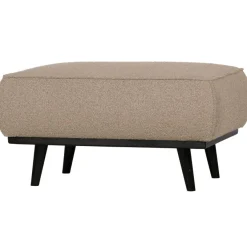 Woood Statement hocker bouclé beige