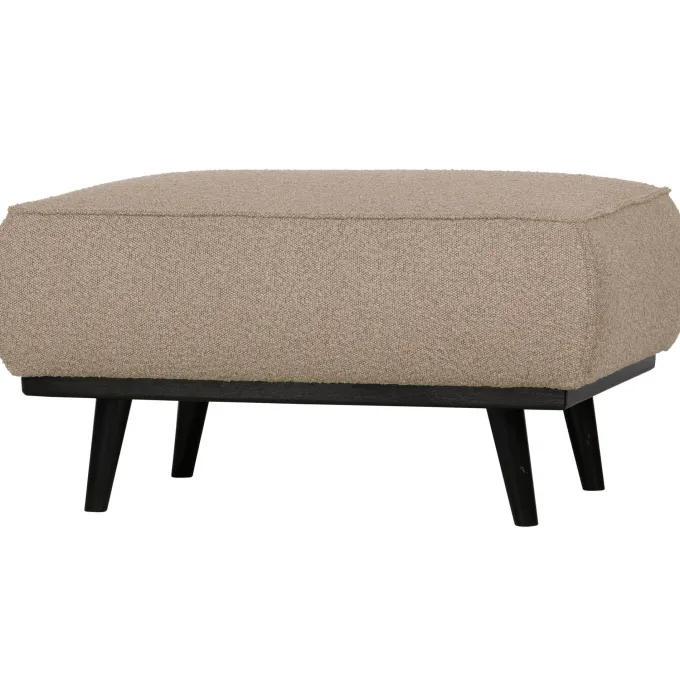 Woood Statement hocker bouclé beige