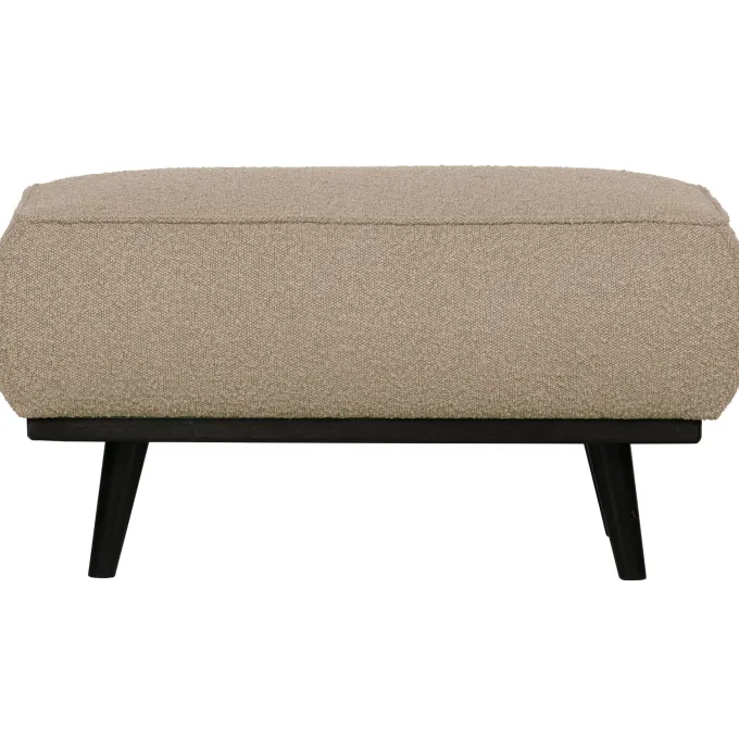Woood Statement hocker bouclé beige