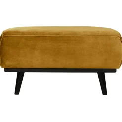 Woood Statement hocker fluweel honing geel