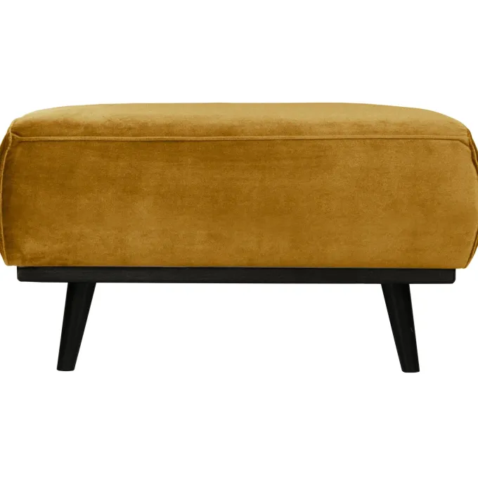 Woood Statement hocker fluweel honing geel