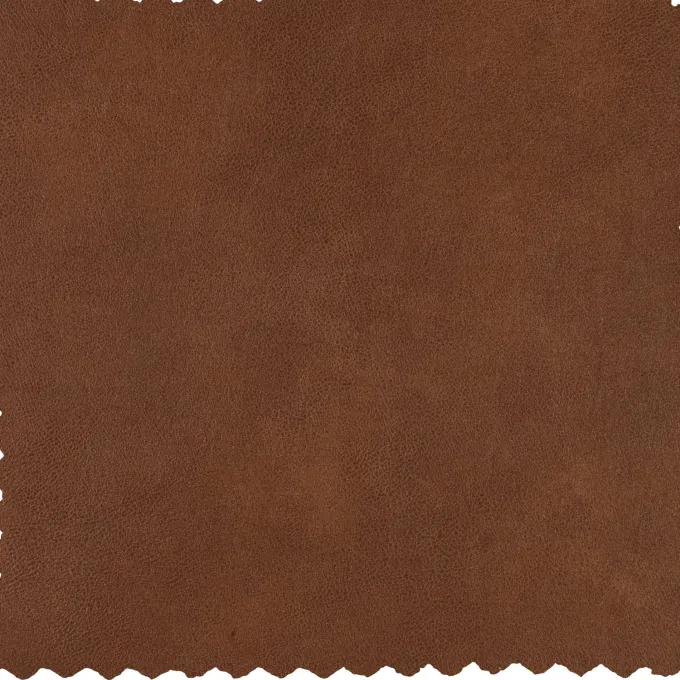 Woood Statement hocker lederlook cognac