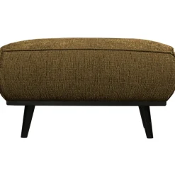 Woood Statement hocker structure velvet brass