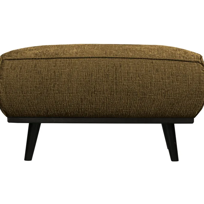 Woood Statement hocker structure velvet brass