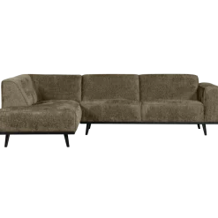 Woood Statement hoekbank links structure velvet bonsai