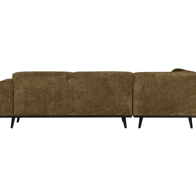 Woood Statement hoekbank links structure velvet brass