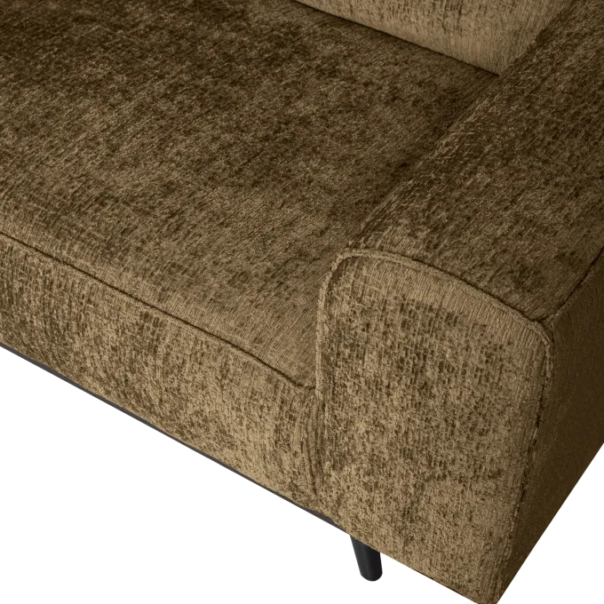 Woood Statement hoekbank links structure velvet brass