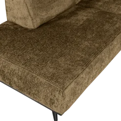 Woood Statement hoekbank links structure velvet brass
