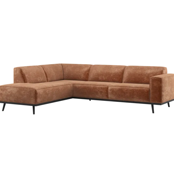 Woood Statement Hoekbank Links Chenille Velvet Terra