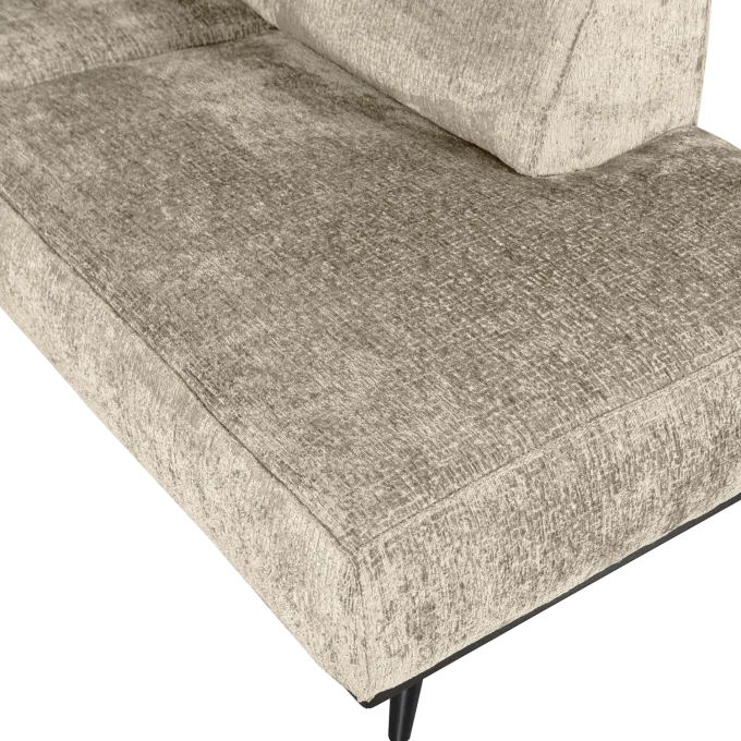 Woood Statement hoekbank rechts structure velvet wheatfield